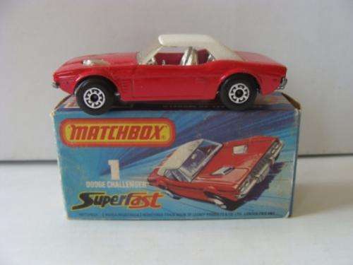 MATCHBOX SUPERFAST #1 DODGE CHALLENGER MIB 1975