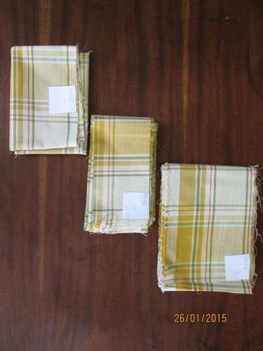 Mustard Check Quilting/Laslappie Material 6