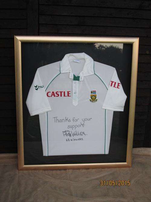 Signed AB de Villiers test match shirt