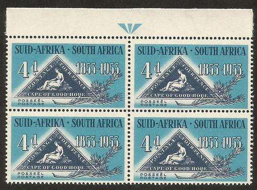 Union. SACC144. Arrow block. Centenary of the Cape Triangle.