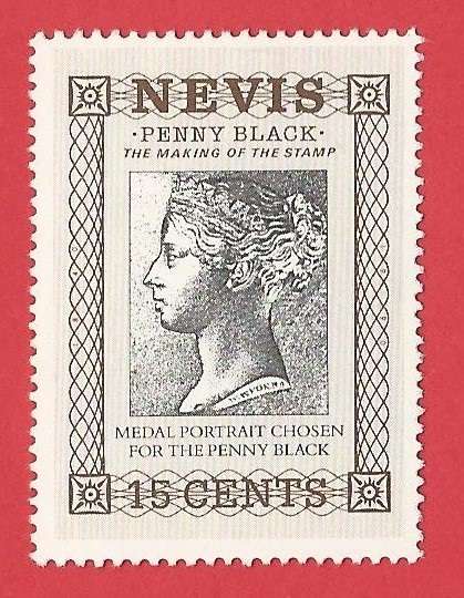 Nevis. Penny Black Anniversary