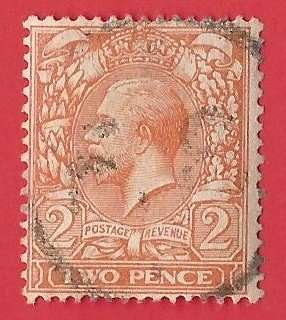 Great Britain 2d King George V orange