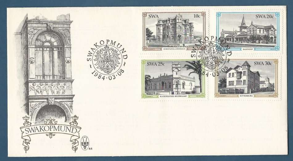 SWA FDC44 Historic Buildings of Swakopmund