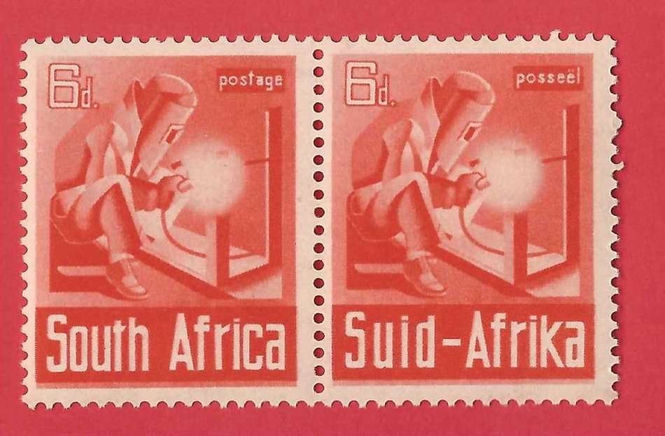 Union of SA SACC92 1941 6d Large war issue.