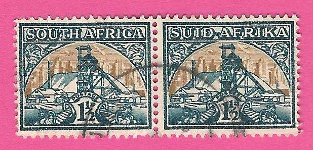 Union of SA. 1941 Reduced 1½d Mine dump