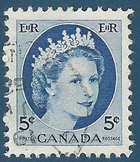 Canada 1954 Queen Elizabeth 5c