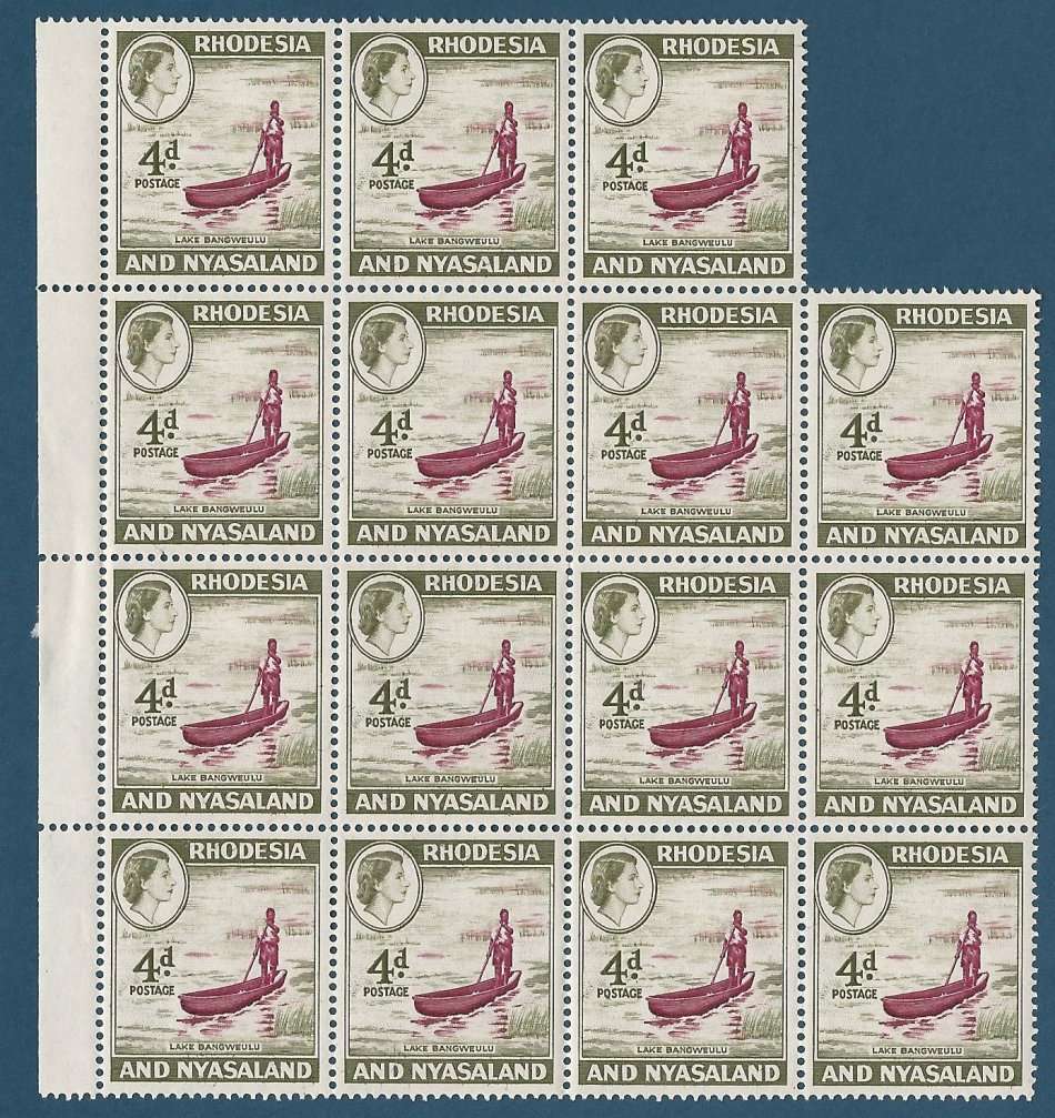 Rhodesia & Nyasaland large block of SACC23 1959 Definitive