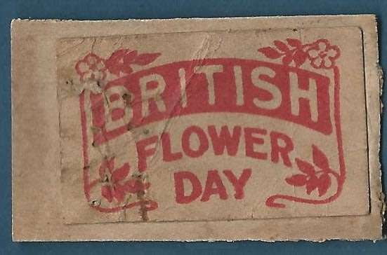 War Label "British Flower Day"