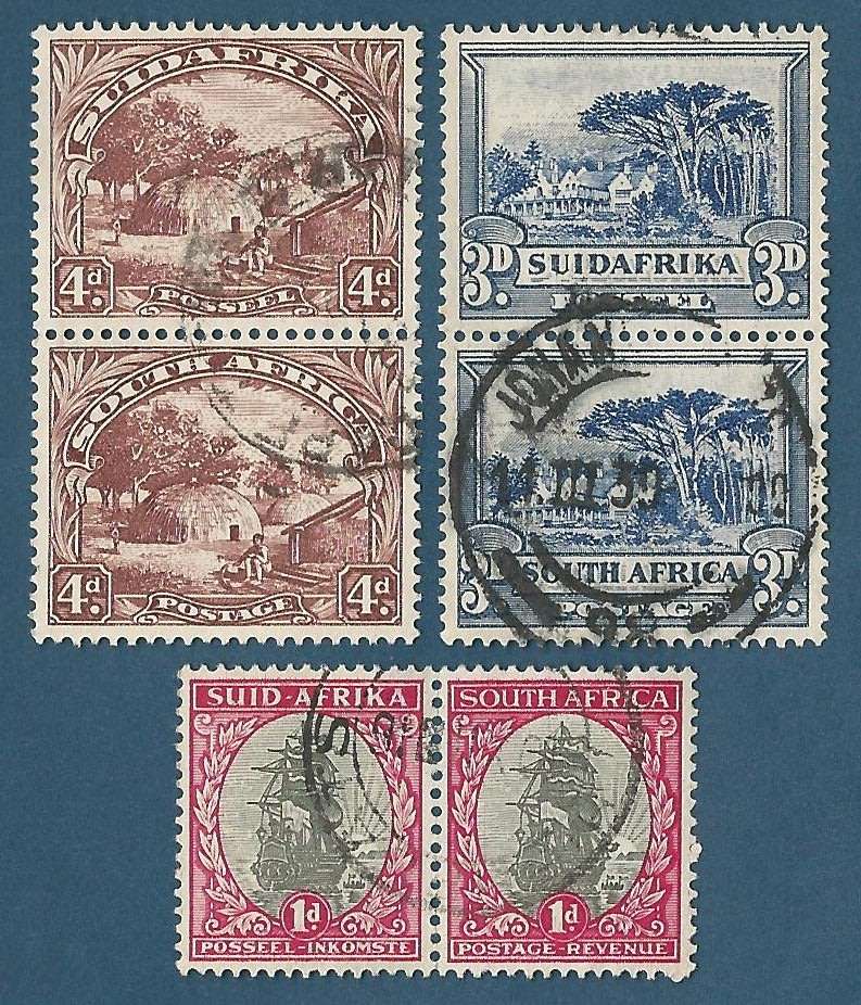 Union of South Africa 1st Definitive used pairs