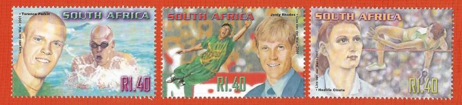 RSA 2001 South Africa Sporting Heroes/ SACC 1348-1357/ MNH/ Thematic Sporting Heroes