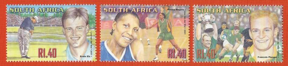 RSA 2001 South Africa Sporting Heroes/ SACC 1348-1357/ MNH/ Thematic Sporting Heroes
