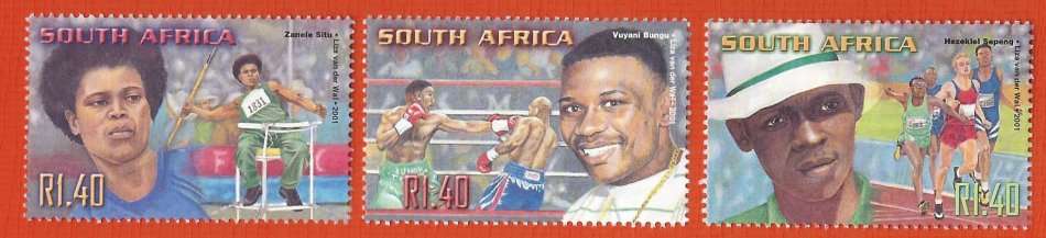 RSA 2001 South Africa Sporting Heroes/ SACC 1348-1357/ MNH/ Thematic Sporting Heroes