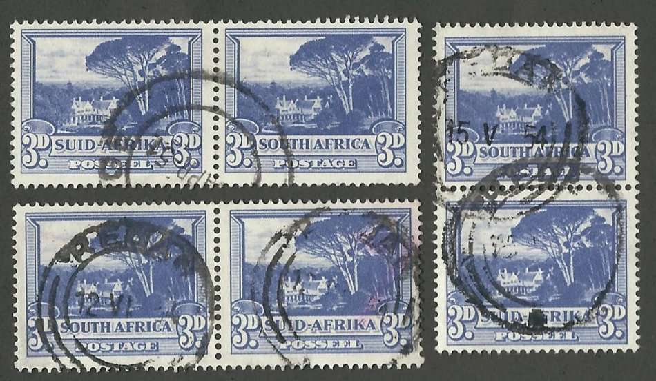 SA/ Union / Used pairs/ Cancel/ Postmark/ Post mark/ Bid per pair