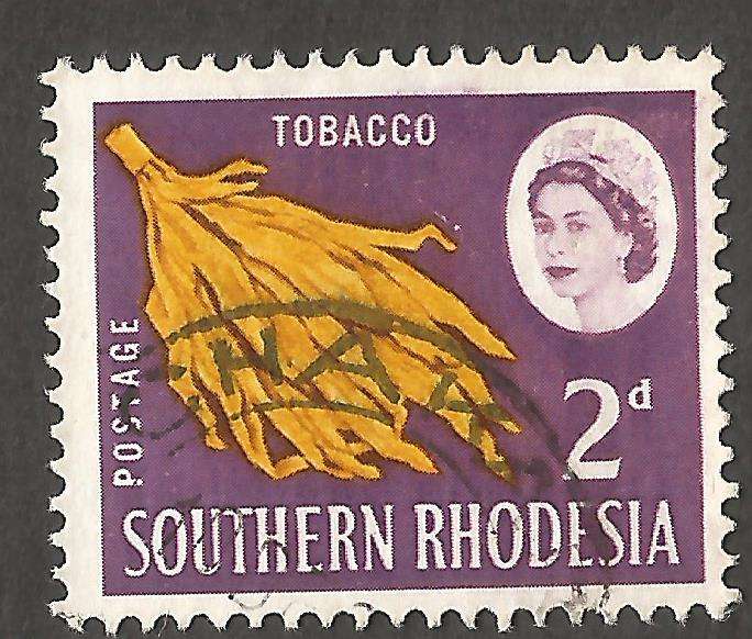 Southern Rhodesia- 2d- Used- Cancel- Variety- Scar below Eye