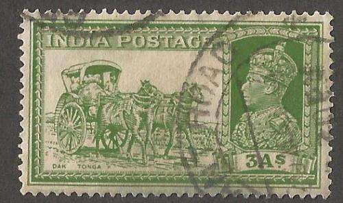 India- Single- Used- Cancel- Postmark- Post mark