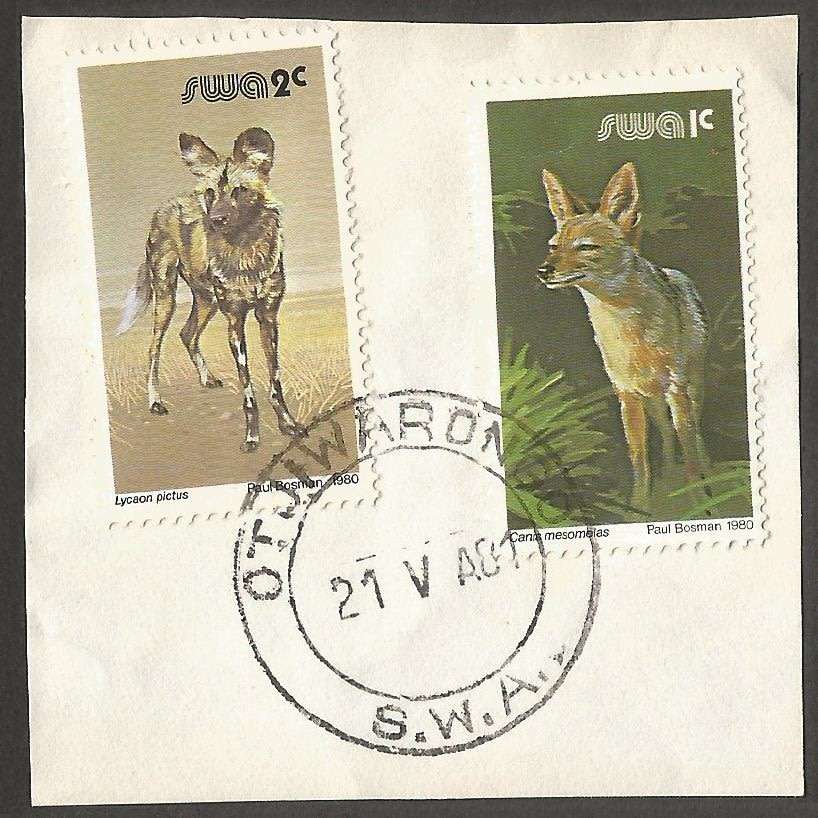 South West Africa- Used- On paper- Cancel- Post mark- Postmark-Thematic