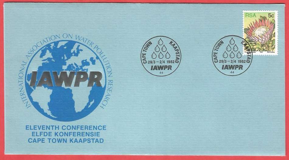 RSA- 1982- Eleventh Conference on IAWPR- FDC- Commemorative- Cancel- Cape Town