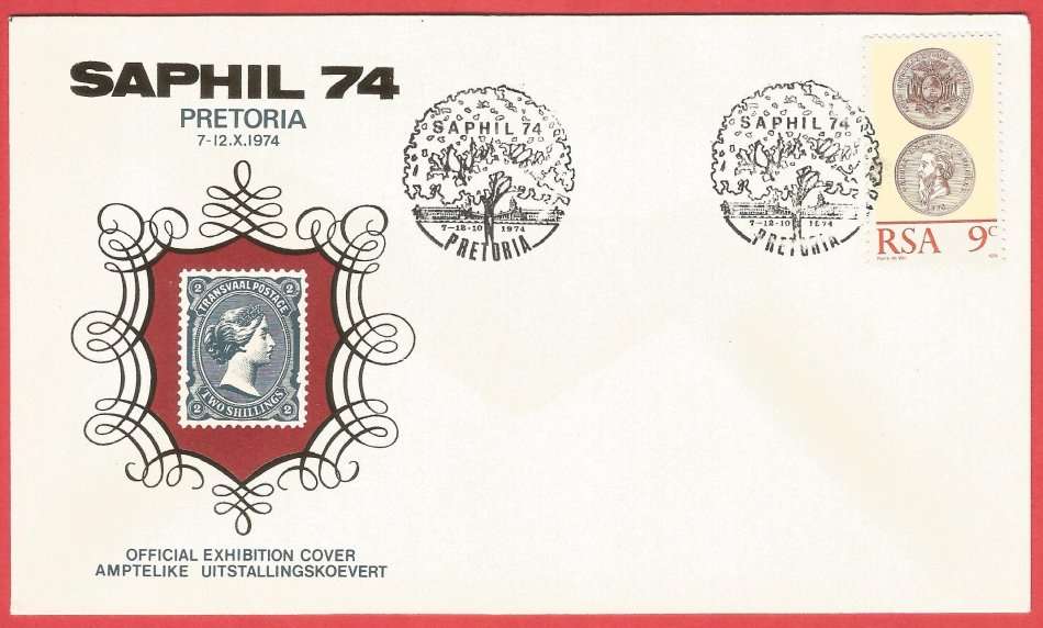 RSA-1974- SAPHIL 74 Pretoria- Official Exhibition Cover- FDC-Commemorative-Cancel- Pretoria