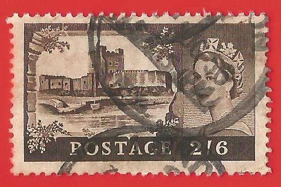 England-Used-Cancel-Thematic-Famous Person-Building-Castle