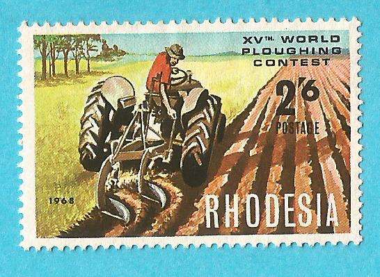 Rhodesia-World Ploughing contest-2'6-Thematic-Farming-Ploughing SACC182 No Gum