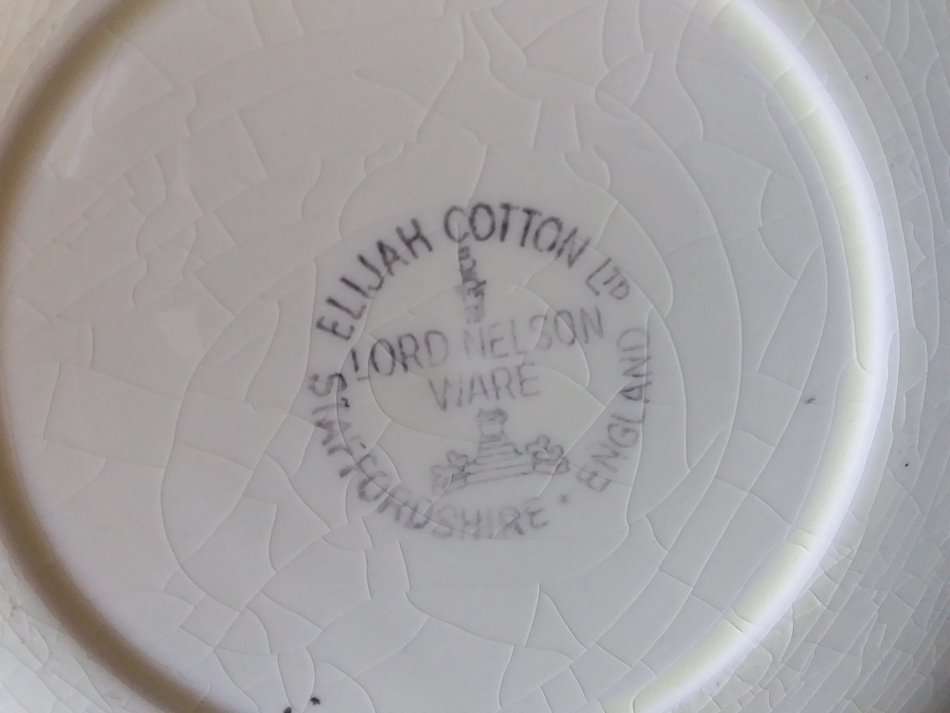 LORD NELSON WARE-ENGLAND-Beer Mug + Plate-`What`s Your`s`