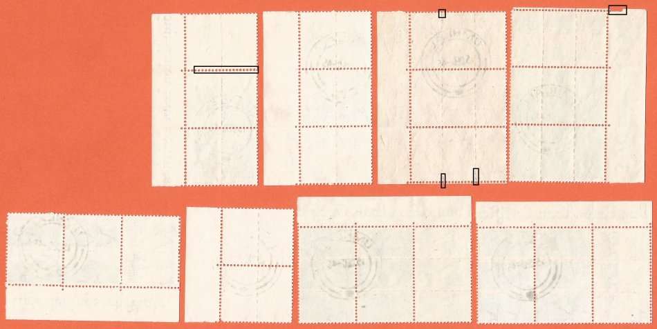 Union of SA-SACC95-102-War Effort Reduced Sizes-Used-Cancel-Thematic-War Corner blocks