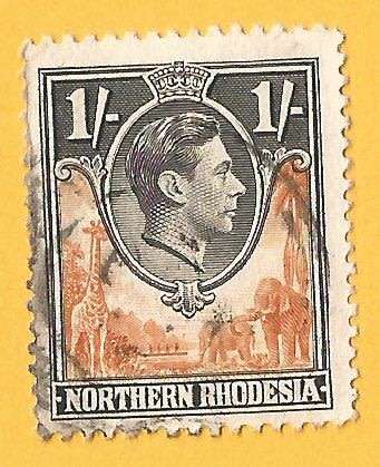 Northern Rhodesia-1/-Cancel-Used-Thematic-Famous Person-Fauna