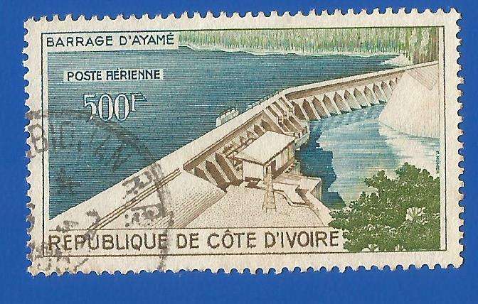 Ivory Coast 1959 Airmail - Structures -Used-Thematic-Dam
