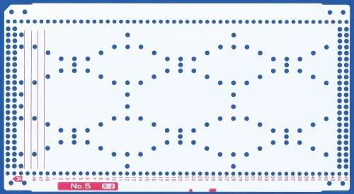 Knitting Machine Paper Punch Card- Pattern No 5 R-2- Double Sided