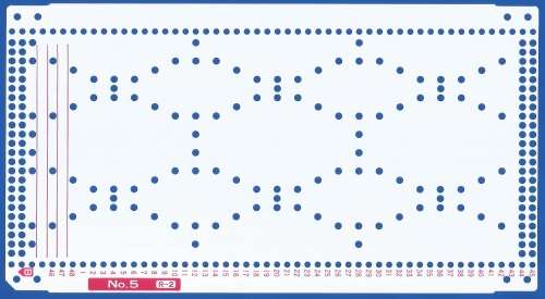 Knitting Machine Paper Punch Card- Pattern No 5 R-2- Double Sided