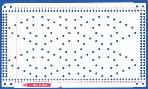 Knitting Machine Paper Punch Card- Pattern No 383- Double Sided