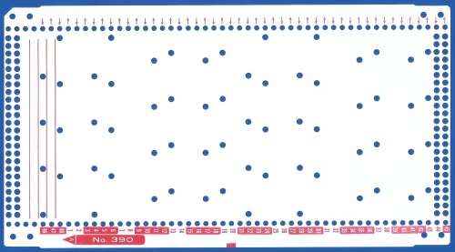 Knitting Machine Paper Punch Card- Pattern No 390