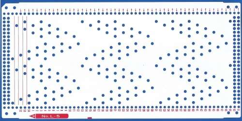 Knitting Machine Paper Punch Card- Pattern No L-5- Double Sided