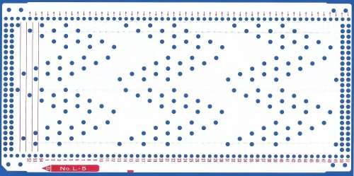 Knitting Machine Paper Punch Card- Pattern No L-5- Double Sided