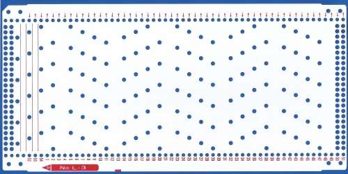 Knitting Machine Paper Punch Card- Pattern No L-3- Double Sided