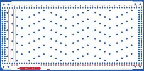 Knitting Machine Paper Punch Card- Pattern No L-3- Double Sided
