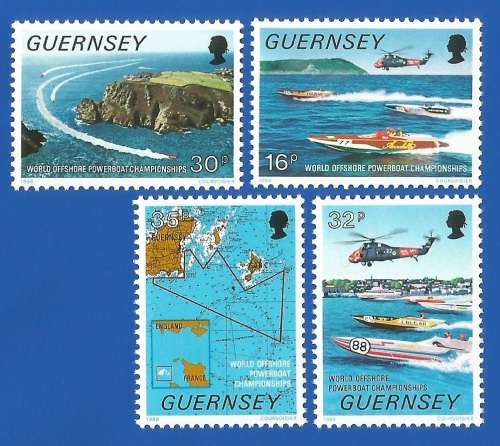 Guernsey 1988 World Power Boat Championship -MNH-Thematic-Transport-Boat-Powerboat Racing