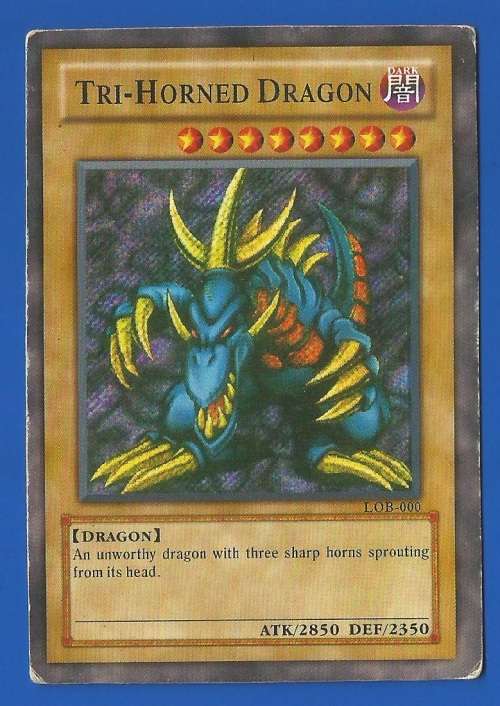 YU-GI-OH Trading Card Game-Konami-Tri-Horned Dragon-Dark-ATK/2850-DEF/2350