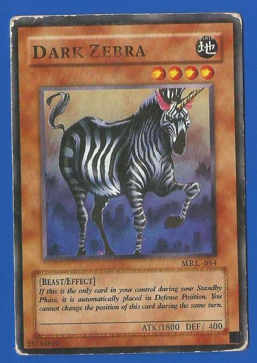 YU-GI-OH Trading Card Game-Konami-Dark Zebra-ATK-1800-DEF-400