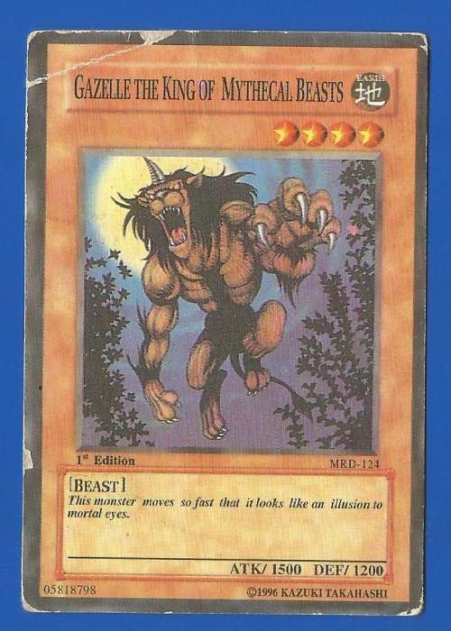 YU-GI-OH Trading Card Game-Konami-1996-Gazelle The King Of Mythecal Beasts-ATK-1500-DEF-1200