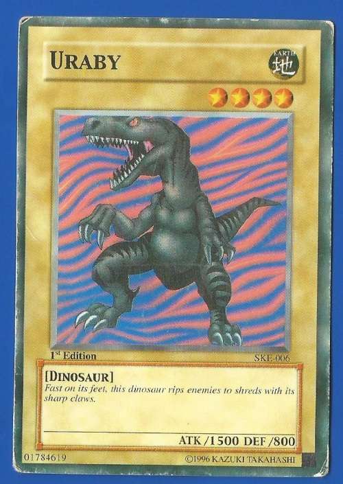 YU-GI-OH Trading Card Game-Konami-1996-1st Edition-Uraby-ATK-1500-DEF-800