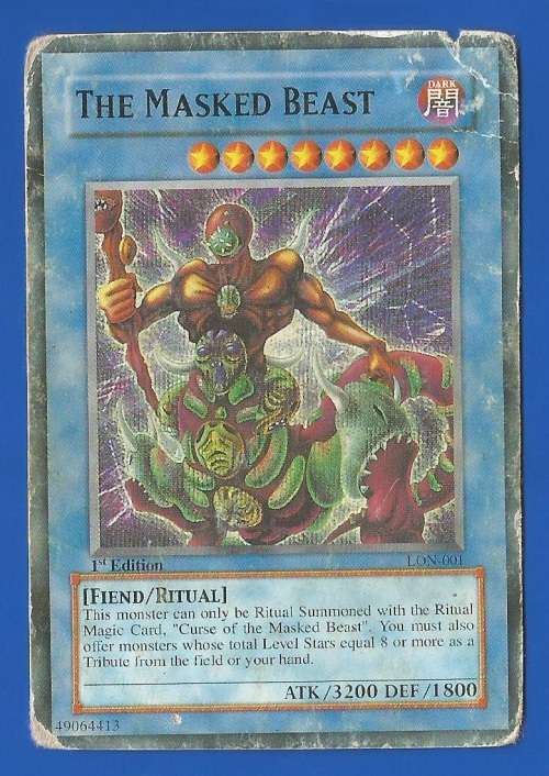 YU-GI-OH Trading Card Game-1st Edition-The Masked Beast-ATK-3200-DEF-1800