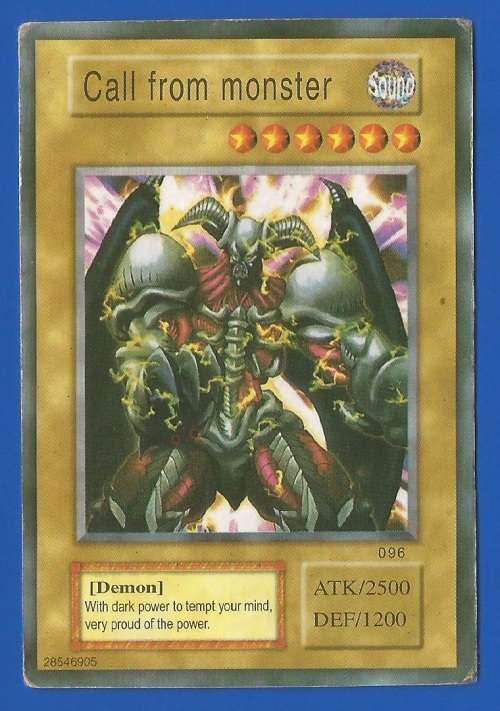 YU-GI-OH Trading Card Game-Call From Monster-ATK-2500-DEF-1200
