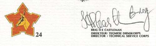 RSA-S A Army-FDC-Cover-No24-Signed-Technical Service Corps-No447of3000-Thematic-Army-Military