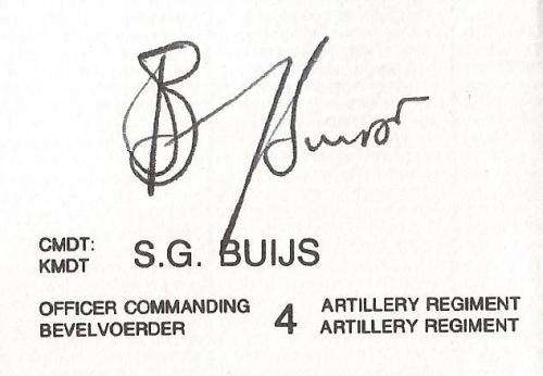 RSA-SA Army-FDC33-Signed-4 Artillery Regiment-No 691 of 2000-Thematic-Army-Military Cover