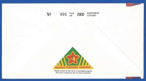 RSA-SA Army-FDC33-Signed-4 Artillery Regiment-No 691 of 2000-Thematic-Army-Military Cover