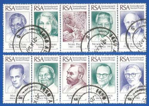 RSA-Used-South African Nobel Laureates-1996-SACC 981-990--Thematic-Famous People