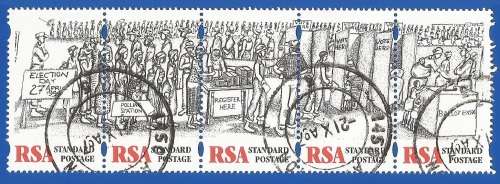 RSA-Used-Freedom Day-1997-SACC 1014-1018-Thematic-Art