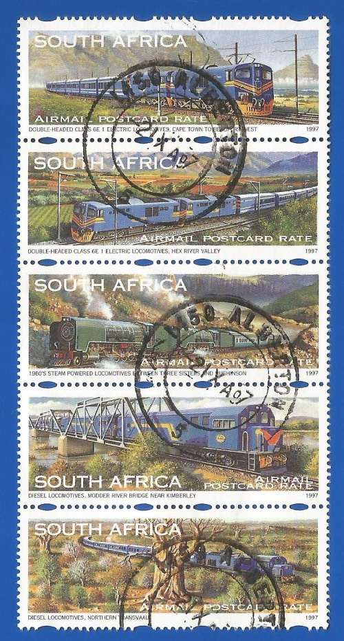 RSA-Used-1997-Blue Train-SACC 1051-1055-Thematic-Transport-Train
