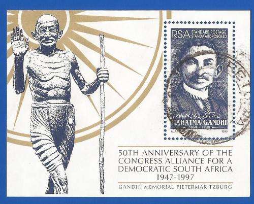 RSA-Used-M/S-1997-50th Anniversary of the Congress Alliance-SACC 1032 -Thematic-Famous Person